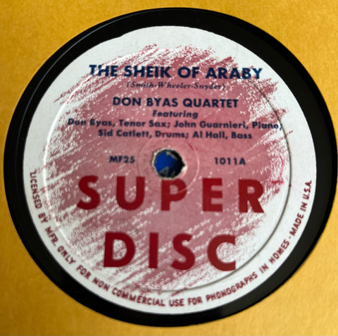 Don Byas Quartet - The Sheik of Araby b/w Embraceable You