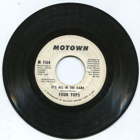 Four Tops - It's All In The Game/ It's All In The Game