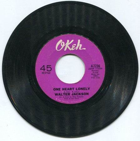 Walter Jackson - One Heart Lonely/ Funny (Not Much)