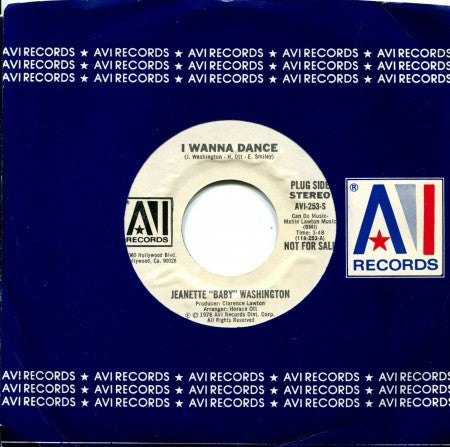 Jeanette Washington - I Wanna Dance (Promo)/ I Can't Get Over Losing You