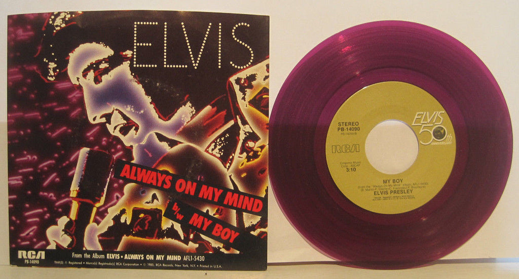 Elvis Presley - Always On My Mind / My Boy Colored Vinyl w/ PS