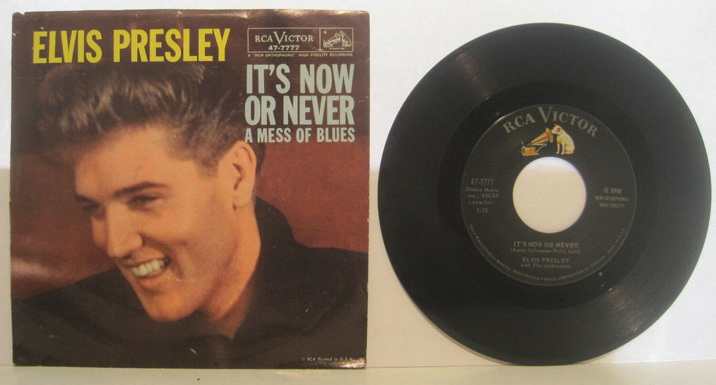 Elvis Presley - It's Now or Never b/w A Mess of Blues w/ PS